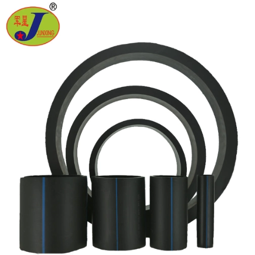 Junxing Watermark Certificated DN20 to DN1600 SDR11 Blue Line Poly Pipe for Water Supply