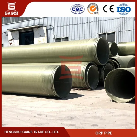 Gains 600mm Fiberglass Pipes Manufacturers Large Diameter GRP/FRP Pipe China 3
